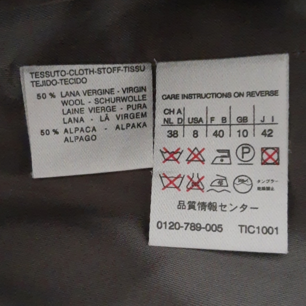 SPORTMAX Wool Alpaca Blend Trench Jacket Size 8/42 - Picture 13 of 16